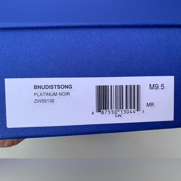 AUTHENTIC STUART WEITZMAN NUDISTSONG 4" STRAP SANDAL HEEL PLATINUM Noir 9.5 - Picture 7 of 12